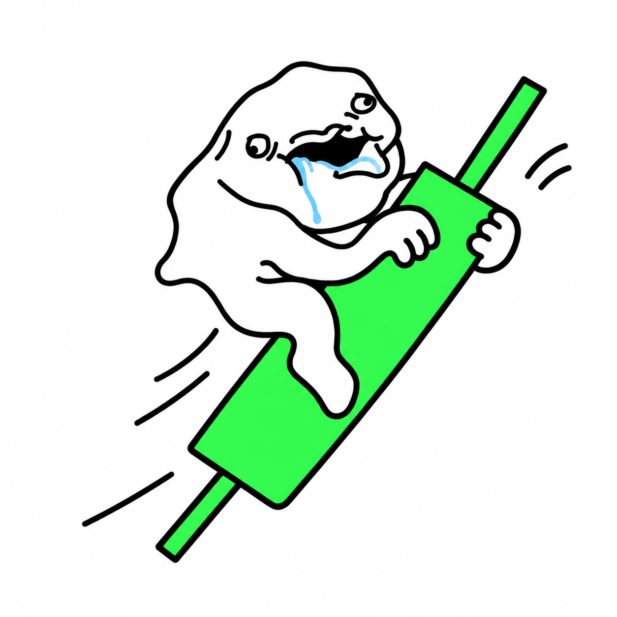 New illustration of Troncoor riding a green trading candle